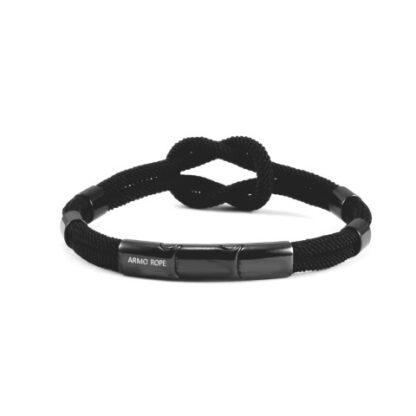 Stainless Steel, Black Knot Nylon and a Adjustable Gloss Black clasp 2