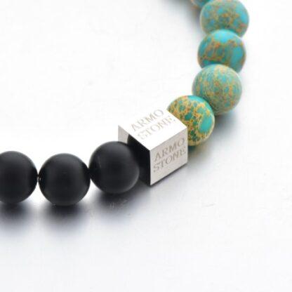 Black Onyx and Turquoise closeup