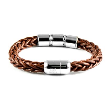 Braided brown leather