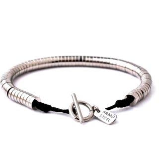 Disk Roll Flat disk sliders on leather twine