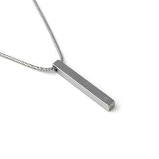 Solid Silver Stainless Steel Cross Bar